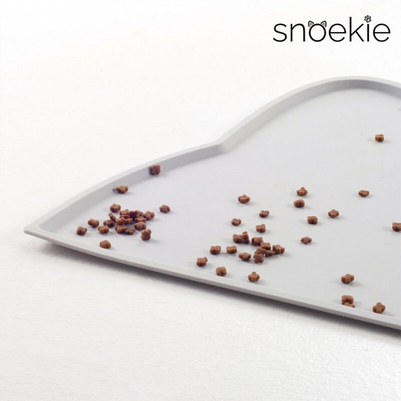 snoekie Rutschfeste Silikon-Futtermatte – 46.5×25.8 cm, Katzenform, Wasserdicht, Leicht zu Reinigen