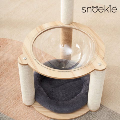 snoekie Kompaktes 2-Ebenen-Design mit Acryl-Korb und Kuschelbett