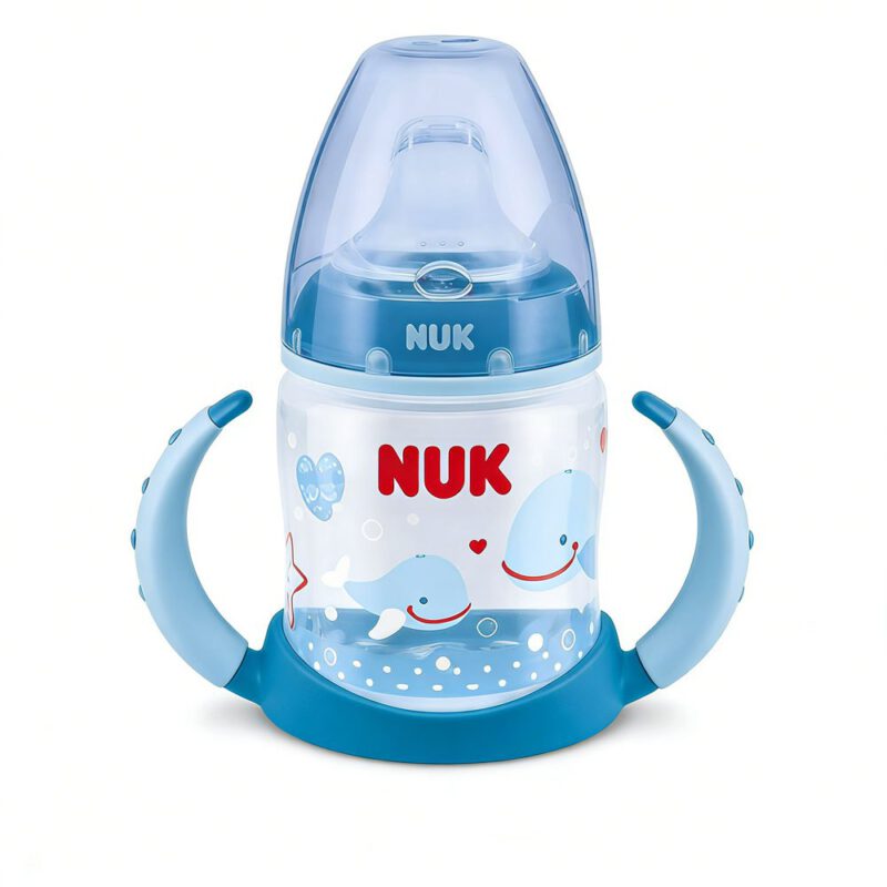 NUK First Choice Baby Glück Trinklernbecher/ Trinklernflasche 150ml 6-18M BPA Frei Blau