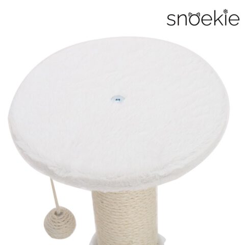 SNOEKIE Kratzbaum|Kratzsäule aus Sisal| Liegeplatz| Massivholzkugeln