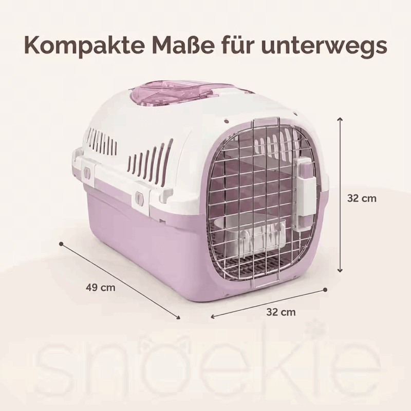 0ad9905a-5902-49f3-80a9-e5bfdde19991_1040x1040.png SNOEKIE Haustier Transportbox für Katzen & kleine Hunde – Robuste Tierbox mit aufklappbarer Dachöffnung am Tragegriff, Sichere Metalltür, Leicht & Stabil, Ideal für Auto, Reisen & Tierarzt Lila