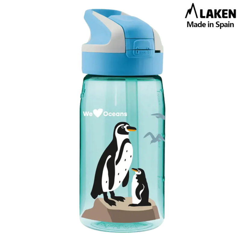 Laken Tritan Trinkflasche 450 ml – Kinderflasche mit Sicherheitsverschluss und Klappdeckel – Auslaufsicher TAPON SUMMIT