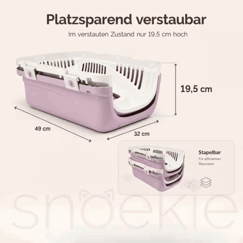 0cde4115-a7f2-45be-bebb-0ef6b2a21431_1040x1040.png SNOEKIE Haustier Transportbox für Katzen & kleine Hunde – Robuste Tierbox mit aufklappbarer Dachöffnung am Tragegriff, Sichere Metalltür, Leicht & Stabil, Ideal für Auto, Reisen & Tierarzt Lila