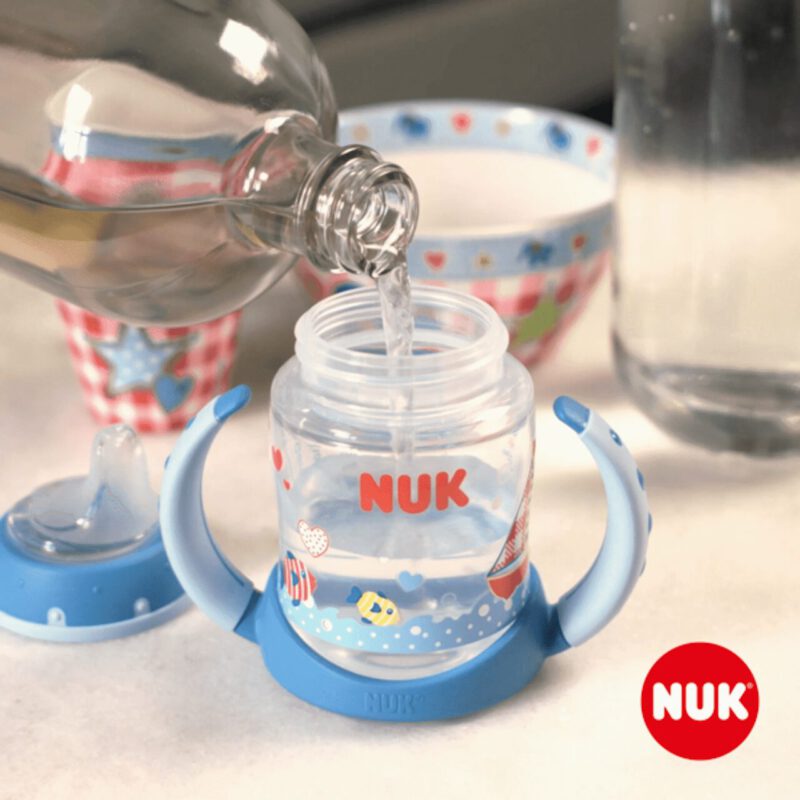 NUK First Choice Babyflasche/Trinklernbecher 150ml 6-18M BPA Frei Wicky