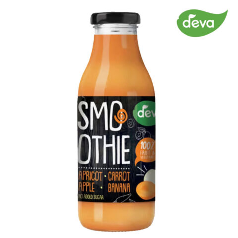 1003-apricot Deva Frucht- & Gemüse smoothie Aprikose, Karotte, Apfel & Banane – Ohne Zuckerzusatz¹ – Ungekühlt haltbar-Für Kinder ab 3 Jahren – Glutenfrei & Vegan – 300 ml