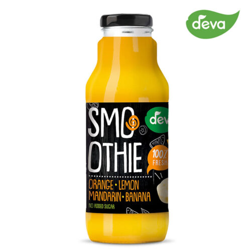 Deva Frucht-Smoothie Orange, Zitrone, Mandarine & Banane – Ohne Zuckerzusatz¹ – Ungekühlt haltbar – Für Kinder ab 3 Jahren – Glutenfrei & Vegan – 300 ml