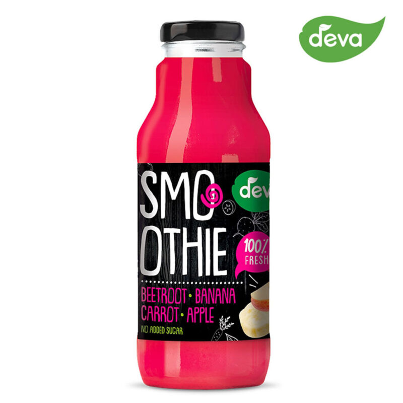 1011-beetroot Deva Frucht- & Gemüsesmoothie Rote Bete, Banane, Karotte & Apfel – Ohne Zuckerzusatz¹ – Ungekühlt haltbar – Für Kinder ab 3 Jahren – Glutenfrei & Vegan – 300 ml