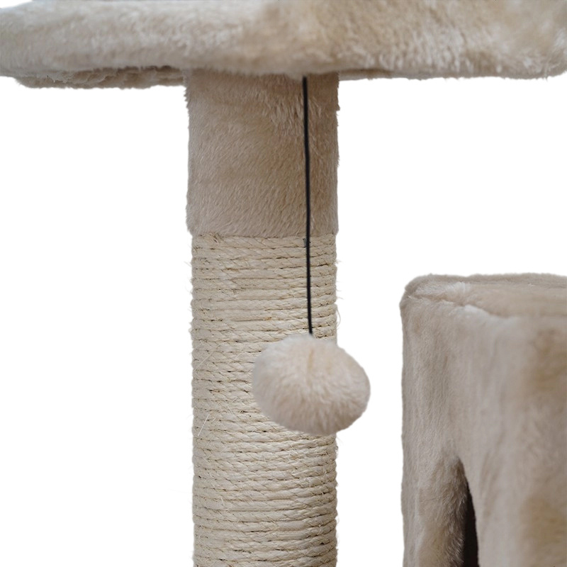 Snoekie Luxus-Mehrstufiger Katzenbaum mit Katzennest (Beige)