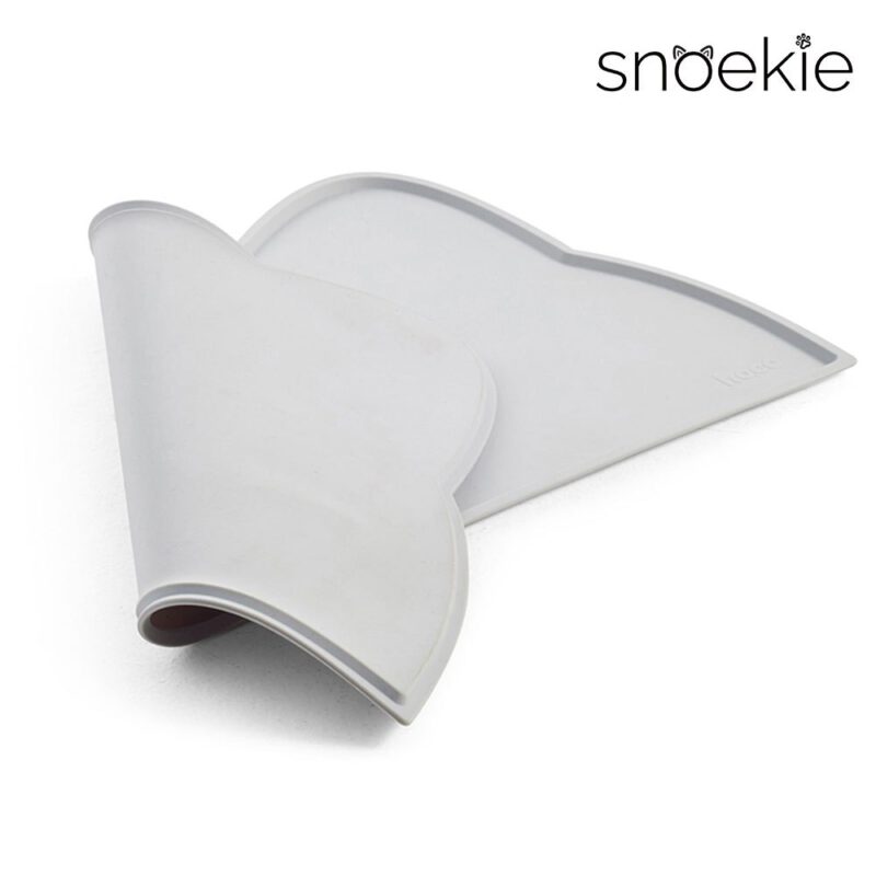 snoekie Rutschfeste Silikon-Futtermatte – 46.5×25.8 cm, Katzenform, Wasserdicht, Leicht zu Reinigen