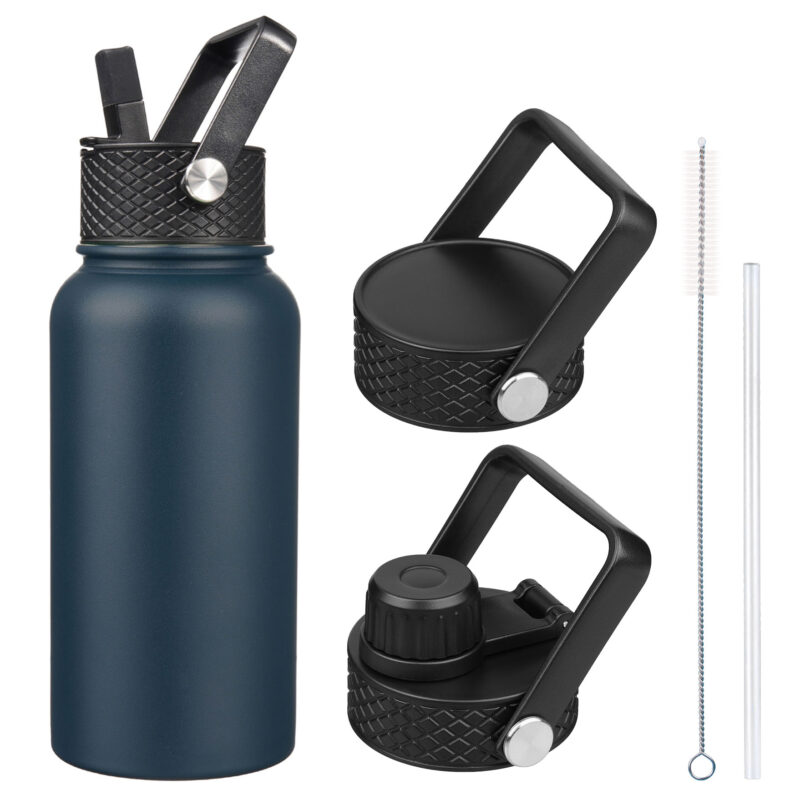 2 Snoekie Thermos Trinkflasche 800ml dunkblau