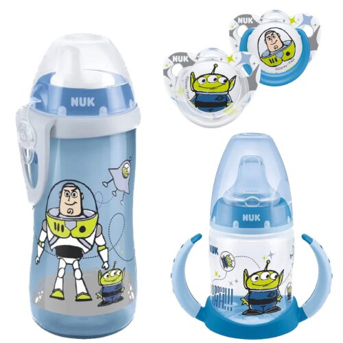 06cb063c-60ac-41cc-912a-07cdfe4cbbd0 Babyflasche NUK Toy Story Set blau