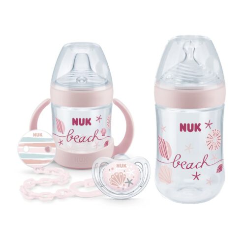 7bfcac09-3871-4b65-8c55-d47abddd2ad5 Babyflasche NUK Nature Sense Beach Edition rose Set