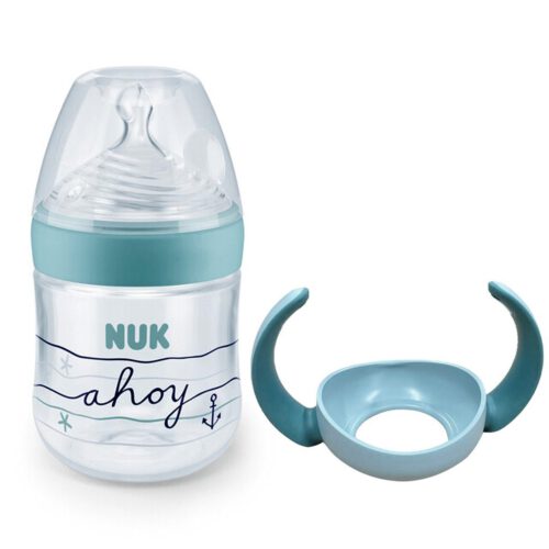 7c673404-2abb-4a92-ae4b-f10a0daaf5f1 NUK Nature Sense Babyflasche und Tragegriffe SET 150ml