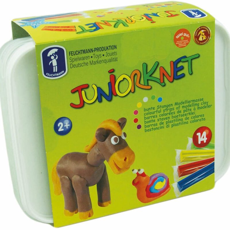 Knete Feuchtmann JUNiORKNET Knete Maxi Box 14 Stangen inkl.Vorratsbox
