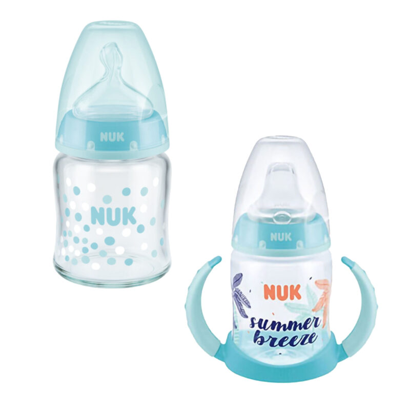 fd7faaf9-0e30-4c52-a090-88e536c056f61 Babyflasche NUK First Choice+ Glass & First Choice Wickie Trinklernflasche gelb