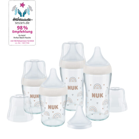 NUK Perfect Match Multipack 4er Glasflaschen-Set