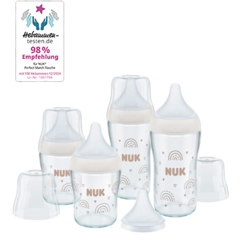 NUK Perfect Match Multipack 4er Glasflaschen-Set
