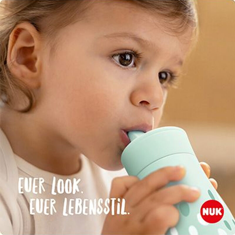 NUK Mini-Me Flip Trinkflasche aus Edelstahl 500ml mit 2in1 Trinkaufsatz