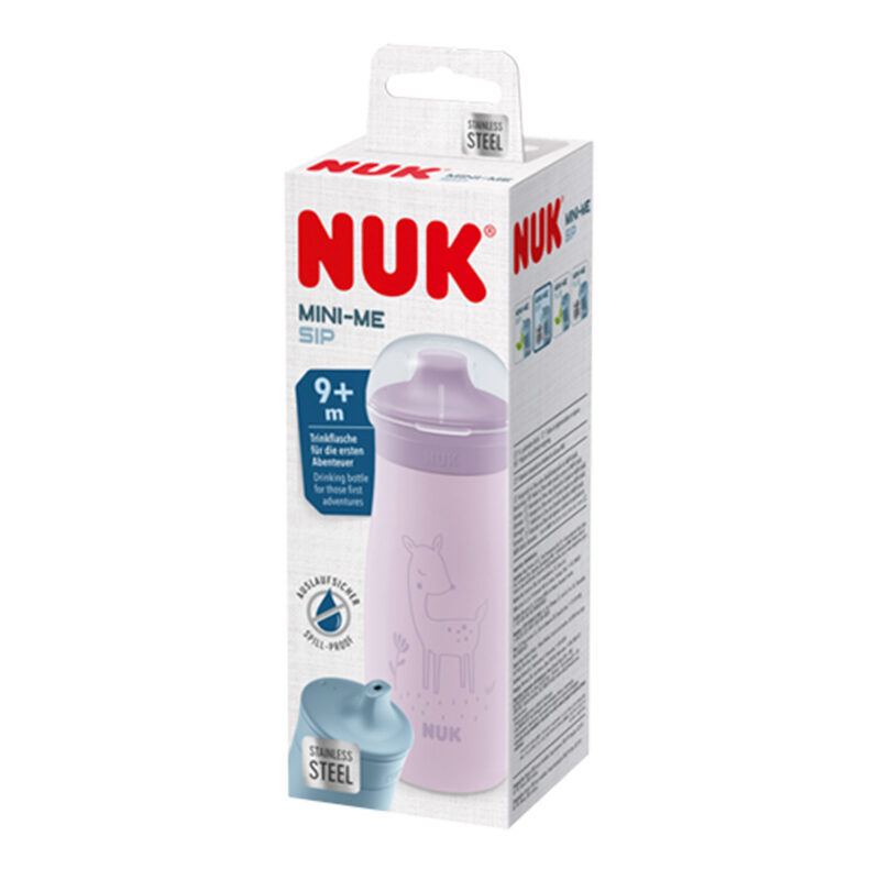 NUK Mini-Me Sip Trinkflasche aus Edelstahl 300ml