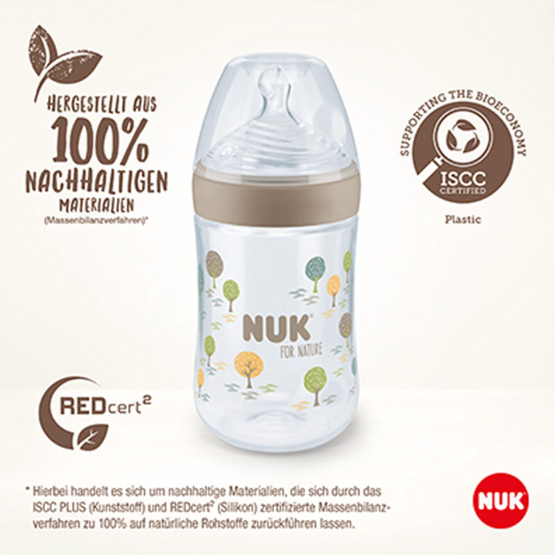 2 NUK for Nature Babyflasche mit Temperature Control