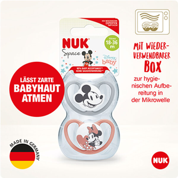 NUK Disney Mickey Mouse Space Silikon-Schnuller – Bild 2