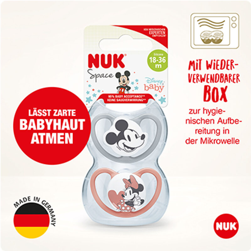 NUK Disney Mickey Mouse Space Silikon-Schnuller