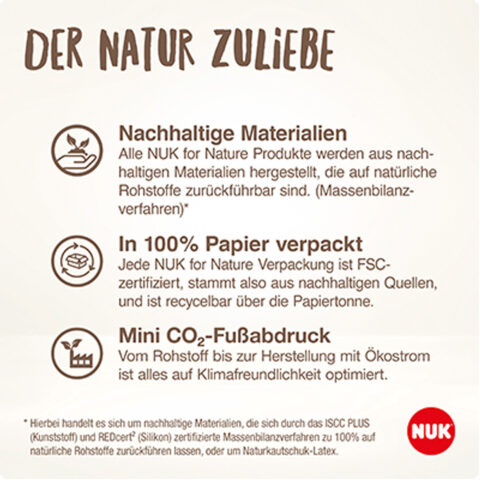 3 NUK for Nature Babyflasche mit Temperature Control