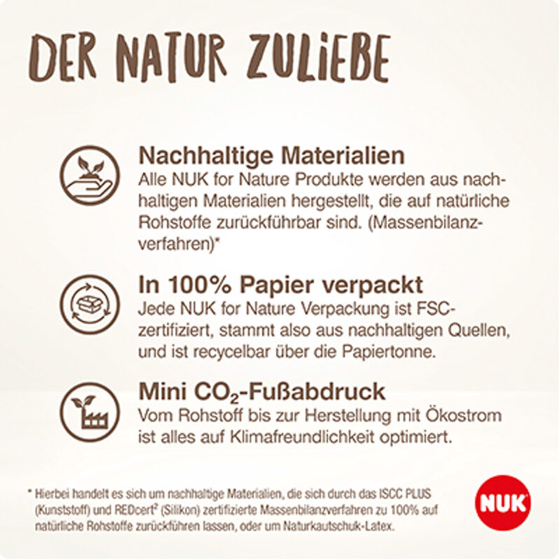 3 NUK for Nature Babyflasche mit Temperature Control