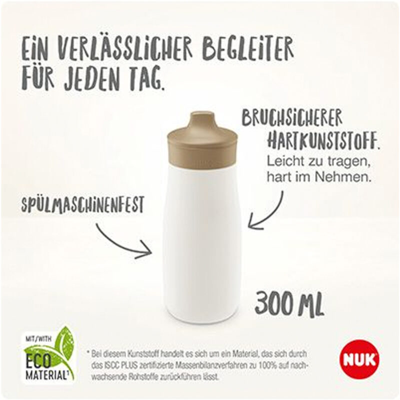 NUK Mini-Me Flip Trinkflasche aus Edelstahl 500ml mit 2in1 Trinkaufsatz