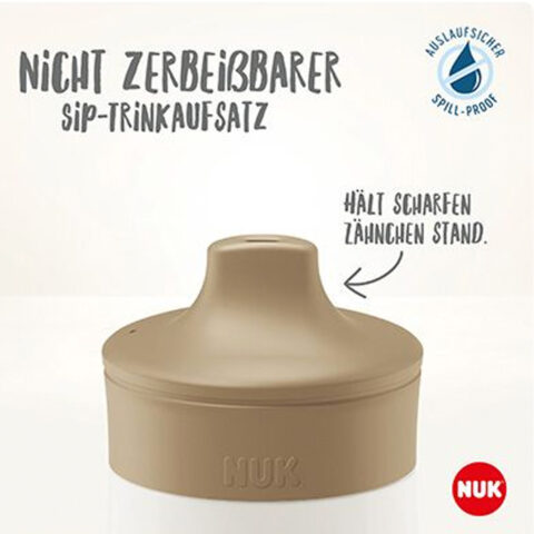 NUK Mini-Me Flip Trinkflasche aus Edelstahl 500ml mit 2in1 Trinkaufsatz