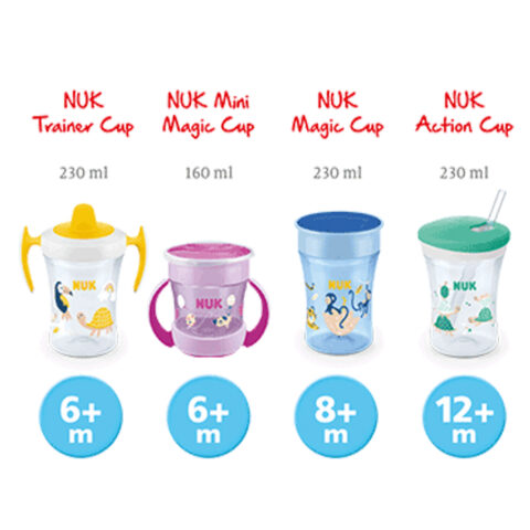 NUK Magic Cup 230ml mit Trinkrand und Deckel