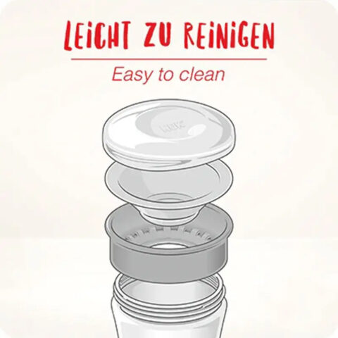NUK NUK Babyflasche Magic Cup Trinklernbecher 8+ Monate, 230 ml, auslaufsicherer 360°-Trinkrand + Kiddy Cup 300ml 12M+