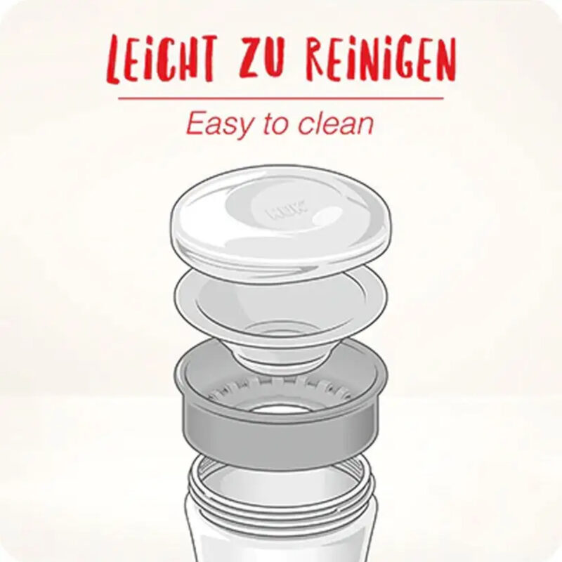 NUK NUK Babyflasche Magic Cup Trinklernbecher 8+ Monate, 230 ml, auslaufsicherer 360°-Trinkrand + Kiddy Cup 300ml 12M+