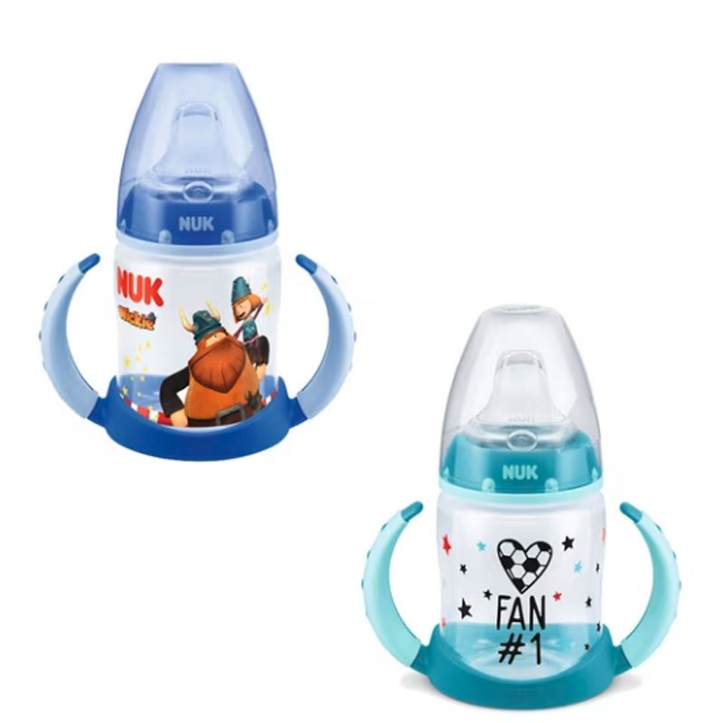 NUK First Choice Trinklernflaschen 150ml Wickie +Fußball Vorteilset