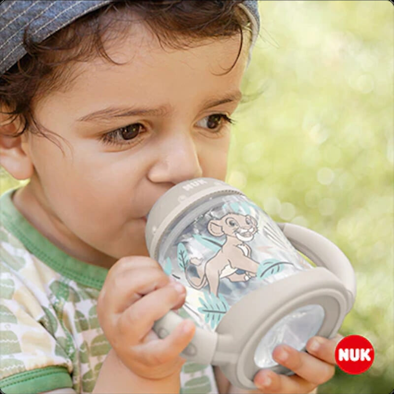 NUK Schlümpfe Kiddy Cup 300ml + Baby Trinklernflasche 150ml set