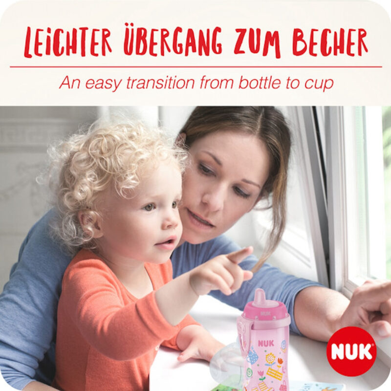 NUK Schlümpfe Kiddy Cup 300ml + Baby Trinklernflasche 150ml set