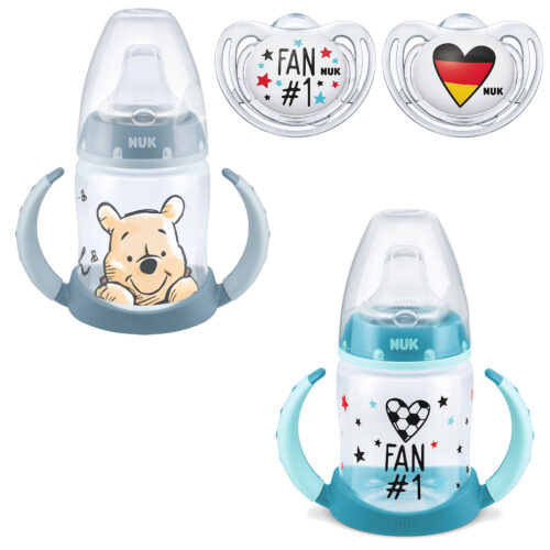 NUK Fußball Trinklernflasche 150ml+ Schnuller Vorteilset