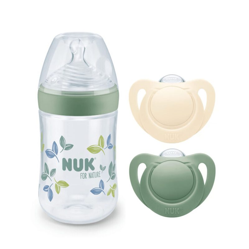 NUK Nature Sense Babyflasche 260ml & Silikon-Schnuller 6-18 M