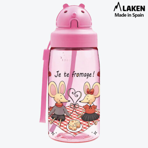 Laken Tritan-Trinkflasche 450ml mit Strohhalm und Deckel OBY FROMAGE