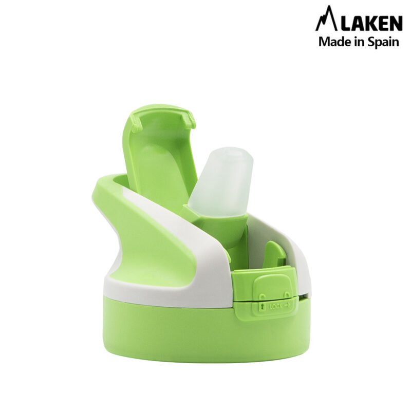 Laken Tritan Trinkflasche 450 ml – Kinderflasche mit Sicherheitsverschluss und Klappdeckel – Auslaufsicher SUMMIT GAIA