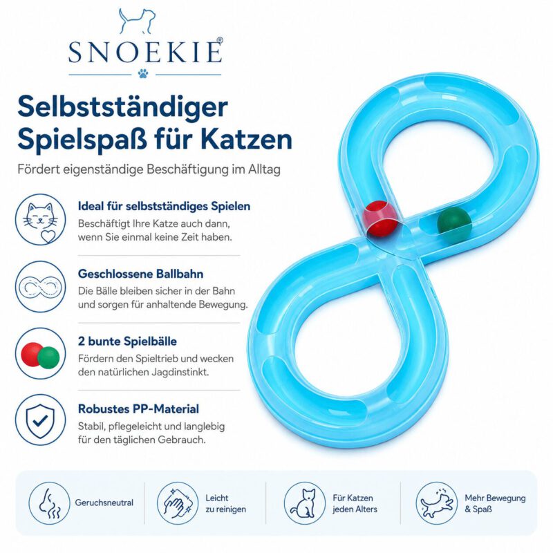 389a78d2-0e7f-4109-9ed0-8f17d9e2601b_1254x1254.jpg SNOEKIE Katzenspielzeug mit Ballbahn, interaktive Spielschiene in Acht-Form, transparentes Katzen-Spielzeug aus PP mit 2 Spielbällen, 50 × 24 × 5,5 cm, Beschäftigungsspielzeug für Katzen