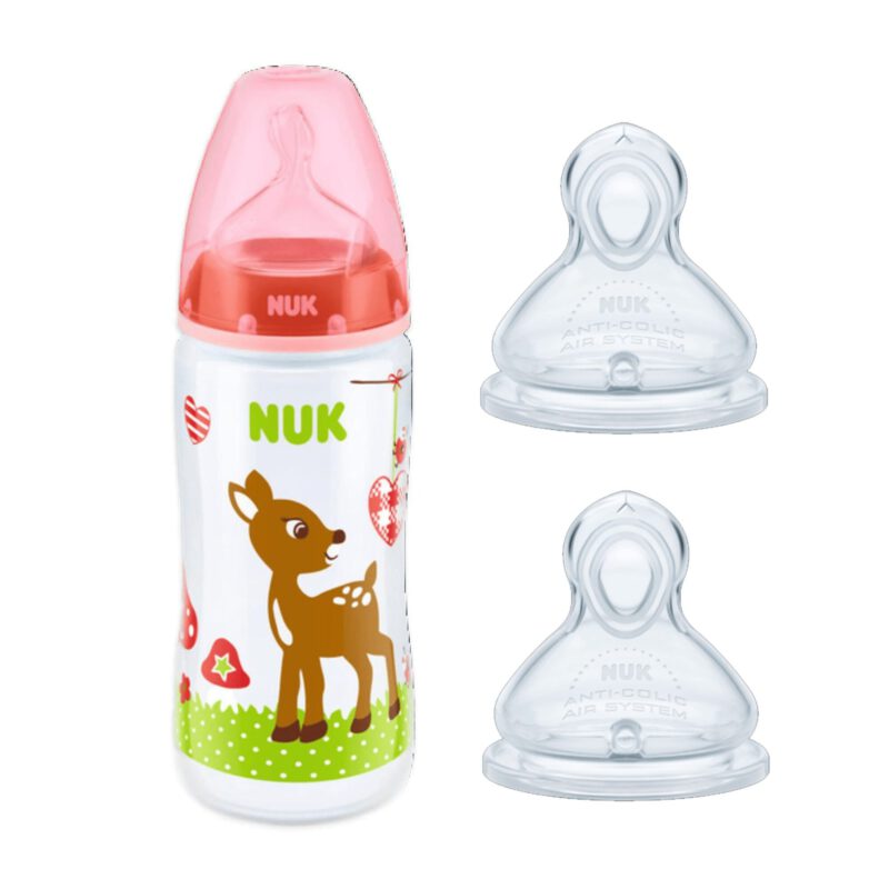 Babyflasche NUK First Choice Babyflasche 300ml 0+ mit 2er Silikon Sauger 6-18M