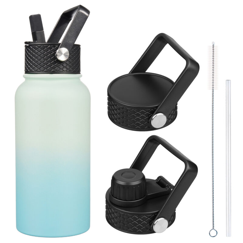 4 Snoekie Thermos Trinkflasche 800ml hell blau