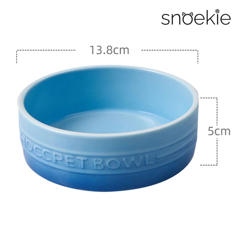 snoekie Porzellan-Haustiernapf – 13.8×13.8×5 cm, Hochtemperaturgebrannt, Spülmaschinenfest, Farbverlauf-Design