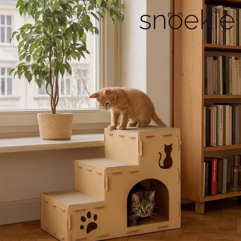 Snoekie Dreischichtiges Kratzbrett aus Wellpappe – robust, langlebig und ideal für spielaktive Katzen