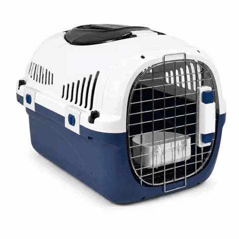 48ed7a51-be4e-414b-9226-ec7b9a757879_1040x1040.png SNOEKIE Haustier Transportbox für Katzen & kleine Hunde – Robuste Tierbox mit aufklappbarer Dachöffnung am Tragegriff, Sichere Metalltür, Leicht & Stabil, Ideal für Auto, Reisen & Tierarzt Blau