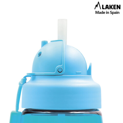 Laken Tritan-Trinkflasche 450ml mit Strohhalm und Deckel OBY LAZY