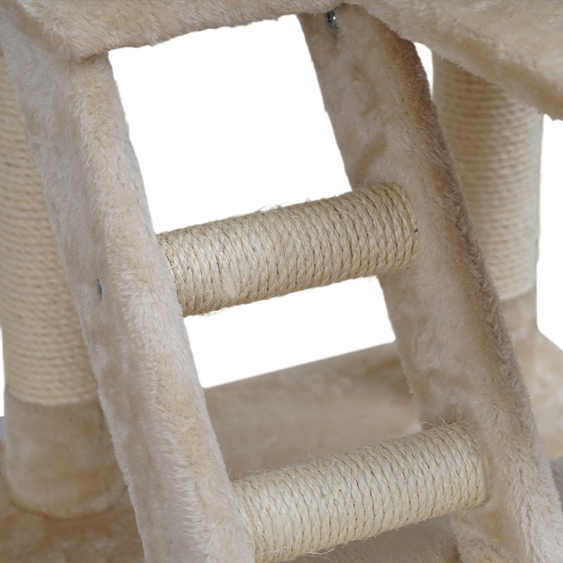 Snoekie Luxus-Mehrstufiger Katzenbaum mit Katzennest (Beige)