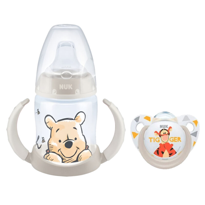 NUK Puuh First Choice Trinklernflasche 150ml mit NUK Star Latexsauger 0-6Monate