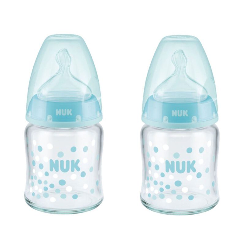 NUK First Choice Glasflasche 120ml Grün Star Vorteilset (2st )